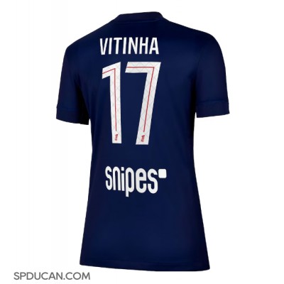 Zenski Nogometni Dres Paris Saint-Germain Vitinha #17 Domaci 2025-26 Kratak Rukav Zenski Nogometni Dres Paris Saint-Germain Vitinha #17 Domaci 2025-26 Kratak Rukav